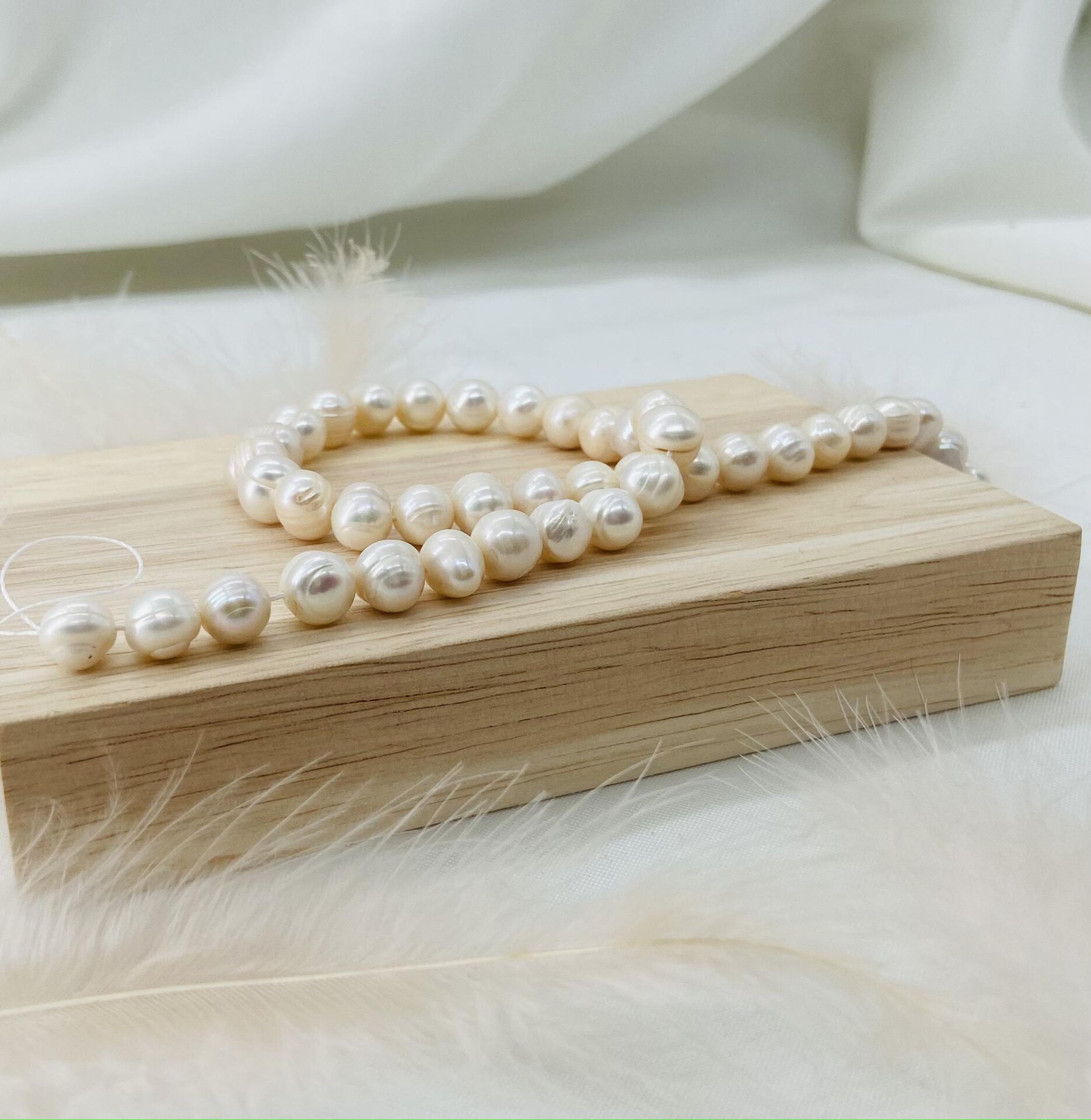 İNCİ 9-10 MM DOĞAL TAŞ DİZİ