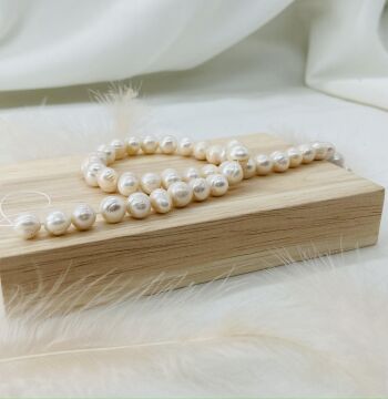 İNCİ 9-10 MM DOĞAL TAŞ DİZİ