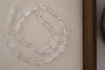 SİLİNDİR KÖŞELİ KESİM KRİSTAL KUVARS 8X11 MM DOĞAL TAŞ DİZİ- YÜKSEK KALİTELİ DOĞAL TAŞ