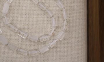 SİLİNDİR KÖŞELİ KESİM KRİSTAL KUVARS 8X11 MM DOĞAL TAŞ DİZİ- YÜKSEK KALİTELİ DOĞAL TAŞ