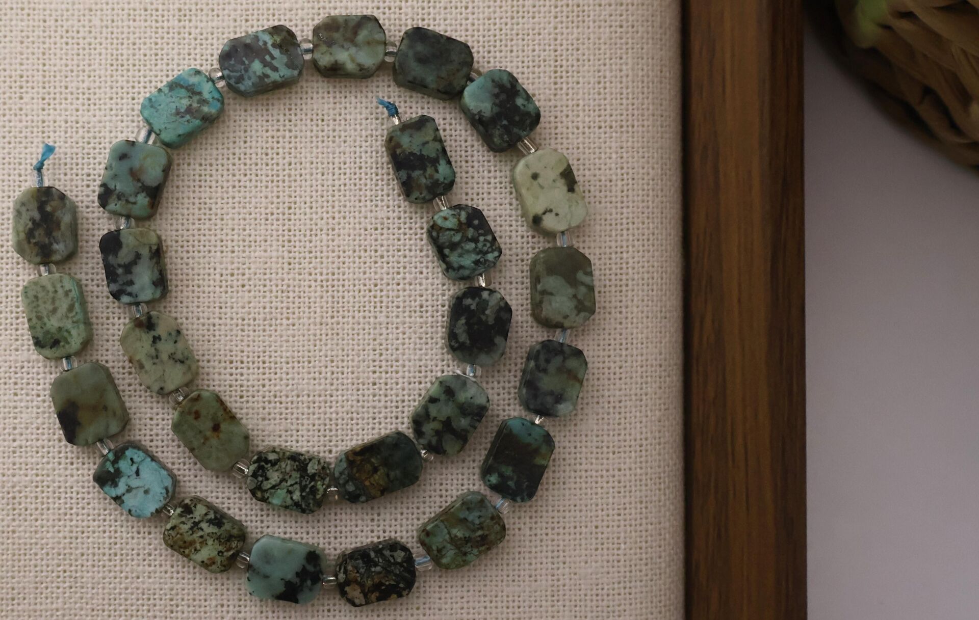 DİKDÖRTGEN KESİM TURKUAZ 8X12 MM DOĞAL TAŞ DİZİ- YÜKSEK KALİTELİ DOĞAL TAŞ