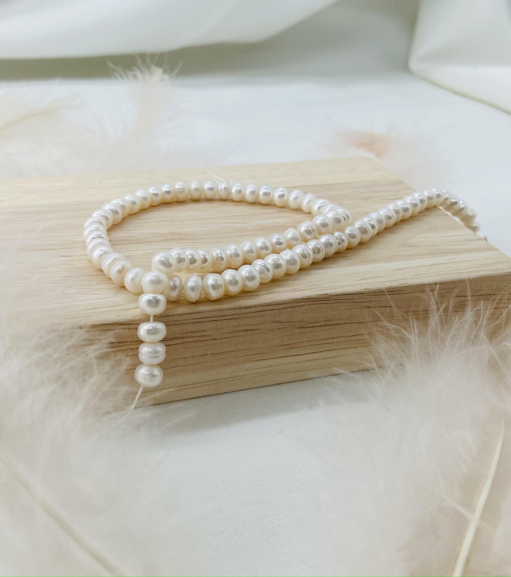 İNCİ 6-4 MM DOĞAL TAŞ DİZİ