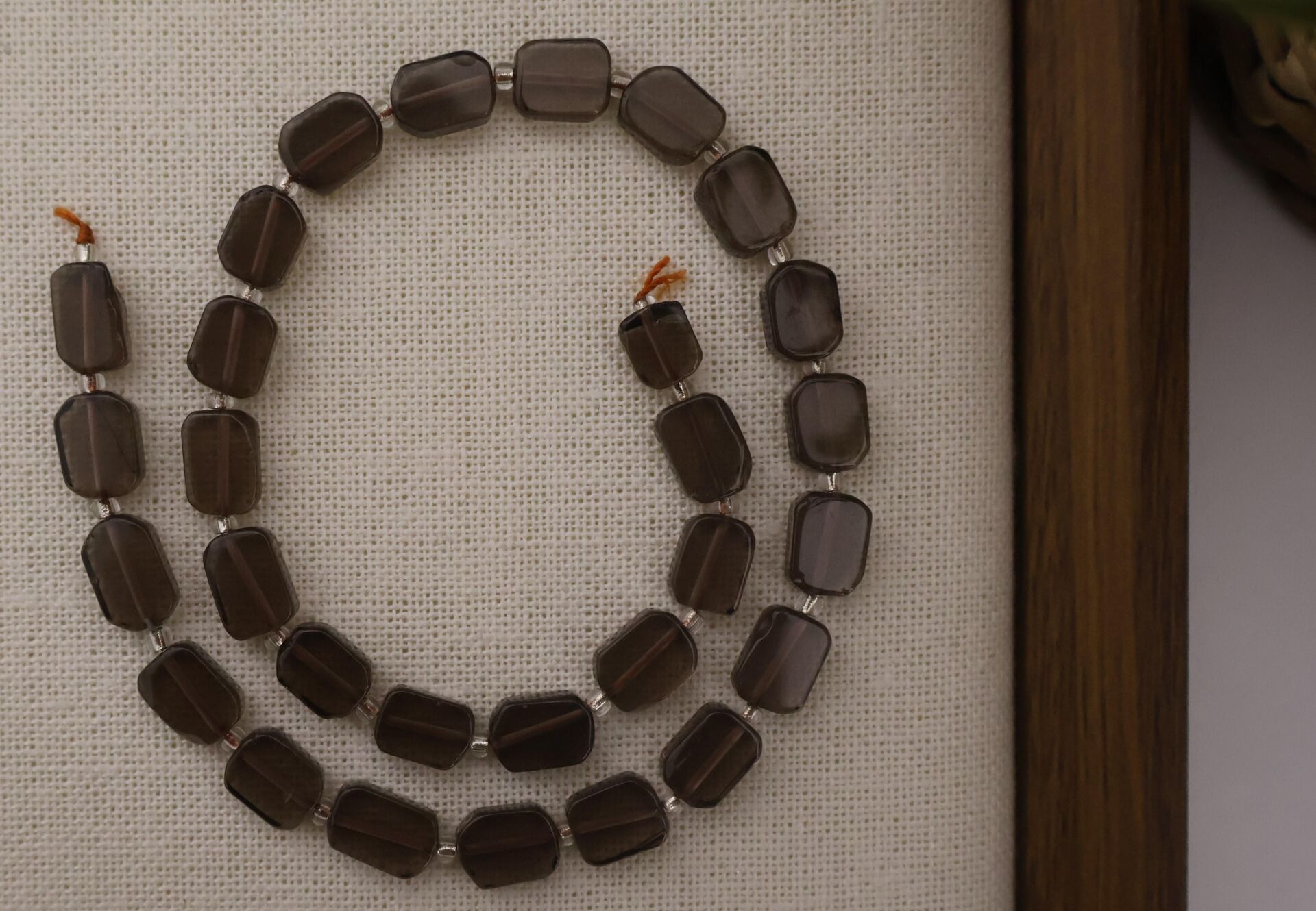 DİKDÖRTGEN KESİM DUMANLI KUVARS 8X12 MM DOĞAL TAŞ DİZİ- YÜKSEK KALİTELİ DOĞAL TAŞ