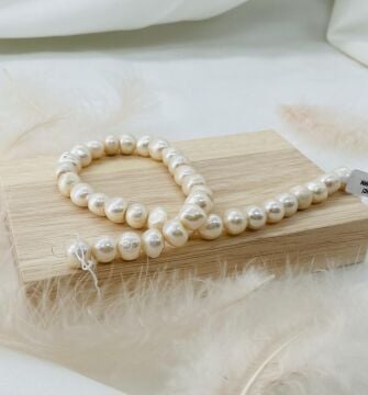 İNCİ 9-10 MM DOĞAL TAŞ DİZİ